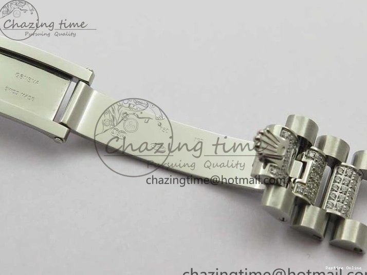 0516 Day-Date 36mm 128239 SS Crystal BP Best Edition White MOP Crystal Marker Dial on SS President Bracelet A MoistureWicking 2682